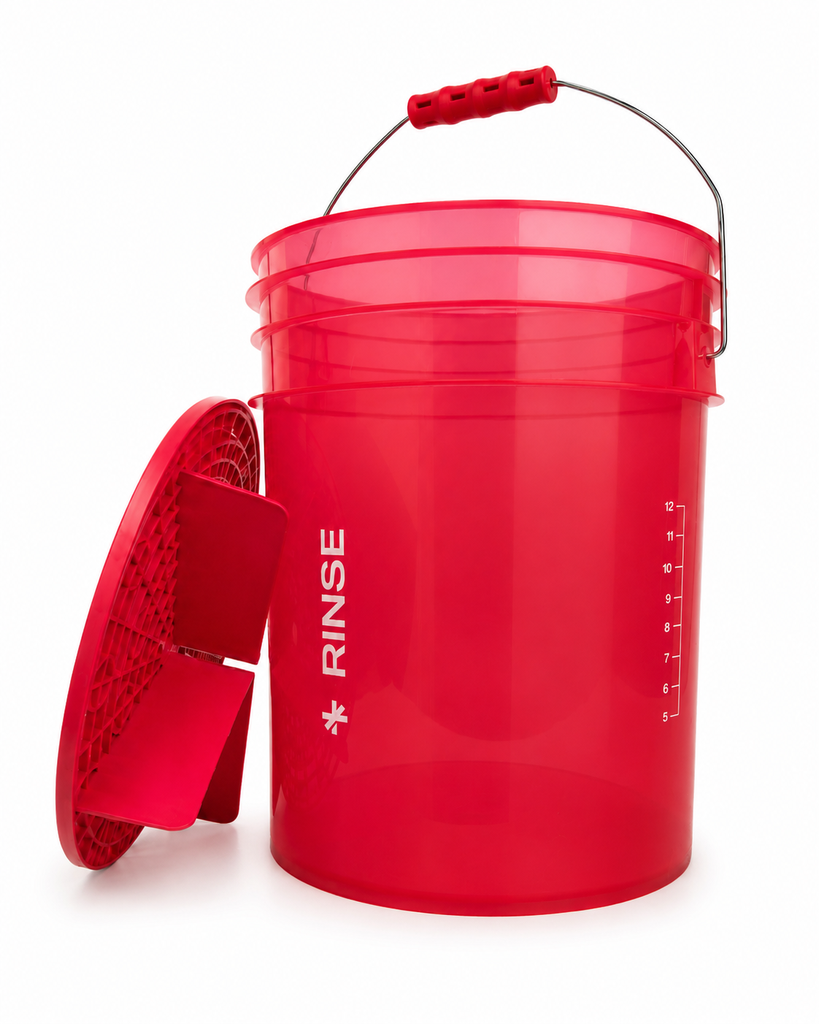 Seau Benbow 20 L gradué avec séparateur – Rouge RINSE